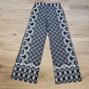White and Black Boho Pants